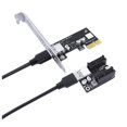 thumbnail image 1 of Cable Elevador PCIE PCI-e X1 A Cable de Extensión Dual PCI-e X1, Adaptador Convertidor de Tarjeta Sin Alimentación para PC de Escritorio, 1 of 1