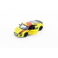 thumbnail image 2 of 2020 Audi R8 Coupe Livery Edition, Yellow w/Red Stripe - Kinsmart 5422DF - 1/36 Scale Diecast Car, 2 of 6