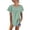 Mint Green, variant on Women's Swiss Dot Flutter Sleeve Top, Jacquard Crewneck Loose Fit Tee