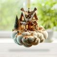 thumbnail image 4 of HomelyJoy House Ornaments for Christmas Village - Flat Hanging House Shape Decorations with Design Details for Xmas Tree, Mantel, Winter Wonderland Display, 4 of 7