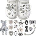 thumbnail image 1 of Encantos de zapatos de cocodrilo BRILLAR 17 piezas accesorios de anime para niños y adolescentes, 1 of 5
