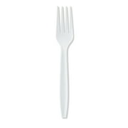 Great Value Plastic Disposable Forks, Basic White, 24 Count