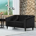 thumbnail image 5 of Star Home Living 2 Piece Microfiber Sofa And Loveseat Set Black, 5 of 8