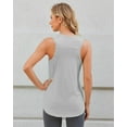 thumbnail image 6 of G4Free Lightweight Racerback Workout Tank Tops for Women High Neck Athletic Long Tanks Fast Dry Sleeveless Running Shirts, 6 of 7