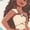 Light Blue and Beige, variant on Moana and Friends Girl's Graphic Print T-Shirt 2-Pack - Short Sleeve Tees Bundle for Kids (Size 4-16)