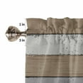 thumbnail image 4 of Brown Wood Grain Valances for Windows Farmhouse Kitchen Curtains Valances Rod Pocket Valance Curtains for Kitchen Windows Vintage Grey Stripe Gradient Grain Window Valances for Bathroom 42"x18", 4 of 6