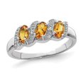 thumbnail image 1 of 1/2 Carat Three Stone Citrine Ring in Sterling Silver, 1 of 4