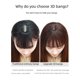 thumbnail image 2 of Peluca con flequillo de aire 3D, parche de flequillo, cabeza invisible sin dejar rastro, flequillo falso femenino, 2 of 5