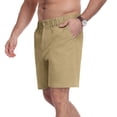 thumbnail image 4 of Iceglad Men’s Casual Shorts Cotton Stretch Elastic Waist Summer Shorts Lightweight Drawstring Comfort Fit Lounge Beach Shorts with Pockets, 4 of 7