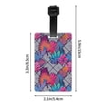 thumbnail image 4 of Luggage Tags for Suitcases, Hawaiian Style Colorful Leather Bag Luggage Tags ID Label Tags Privacy Protection Travel Bag Labels, 4 of 6
