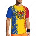 thumbnail image 5 of Exclusive design Moldova Flag Grain 3D Printed Men For Running Bike Soccer Tennis Fitness Sports tshirt Mesh Fans Short T-shirt, 5 of 11