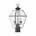 thumbnail image 3 of Livex Lighting 2284-61 Westover 16.5"H Outdoor Post Light 2-Light Charcoal B10, 3 of 4