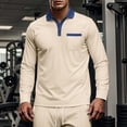 thumbnail image 5 of LIaqionyy Mens Golf Long Sleeve Shirt Classic Button Basic Solid Color Collared Fashion Casual Shirts with Pockets, 5 of 7