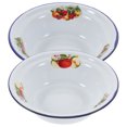 thumbnail image 4 of 2pcs Retro Enameled Basin Thickened Soup Cake Vegetable Basin Kitchen Supplies, 4 of 8