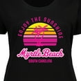 thumbnail image 4 of Inktastic Summer Enjoy the Sunshine Myrtle Beach South Carolina Pink Women's Plus Size T-Shirt, 4 of 5
