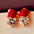 thumbnail image 3 of Fiudx Pendientes En Círculos, Festividades En Gorro y Muñeco de Nieve, Alegría En Aleación Multicolor, Ideas En Navidad, Accesorios para Mujer, Estilo Artesanal, Colección de Edición Limitada, 3 of 4