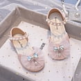thumbnail image 6 of FAOWME Girls Sequined Sandals And Pearl Leather Shoes Pink 4-4.5 Years, 6 of 8