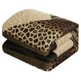 thumbnail image 5 of Nanshing Leopard 7 Piece Animal Print Comforter Set, Brown/Gold, Queen , Short Plush Print, 5 of 9