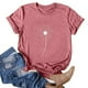 thumbnail image 2 of Blusa de camiseta informal con estampado de manga corta y cuello redondo de verano para mujer a la moda Fridja  hjk1219, 2 of 4