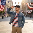 thumbnail image 5 of Qwertyu 250th Anniversary US Distressed Patriotic Hat, Embroidered Adjustable Baseball Cap, Gift for Men Women E, 5 of 6