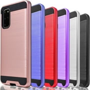Samsung Galaxy A51 5G Case, 2-Piece Style Hybrid Shockproof Hard Case Cover Hybird Shockproof (Purple)