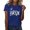 Blue, variant on T Shirts For Women Letter Print Casual Fashion Short Sleeve Round Neck Workout Shirts Women