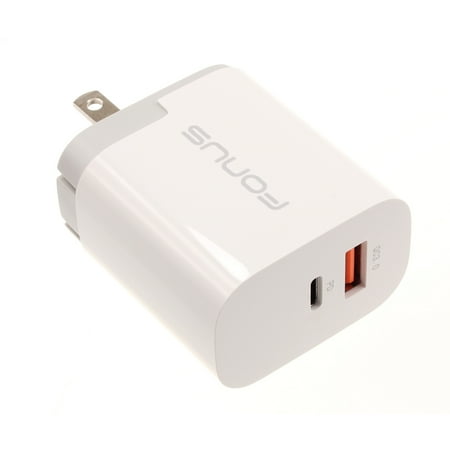 36W Fast Home Charger for Galaxy A30s/A10s/A10e/A02s - 2-Port USB Type-C Port Travel Wall Power R7D Compatible With Samsung Galaxy A30s/A10s/A10e/A02s