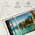 thumbnail image 6 of Elephant Stock Window To Villa Monastero Wall Art - Horizontal Multi Panel Canvas - Living Room Wall Decor - Nature Multi Panel - Blue And Teal Decor - 74" x 36", 6 of 8
