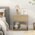 thumbnail image 4 of Gymax Modern Style Nightstand 2-Tier Sofa Side Bedside Table w/ Drawer & Open Shelf, 4 of 10