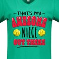 thumbnail image 4 of Inktastic That's My Awesome Niece Out There with Softballs Women's V-Neck T-Shirt, 4 of 5