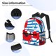 thumbnail image 3 of Disketp Red Funny Crab on Blue Stripe Mochila Ligera Clásica con Múltiples Bolsillos, Mochila Casual para Hombre y Mujer, Ideal para Escuela, Trabajo y Viajes, 3 of 6