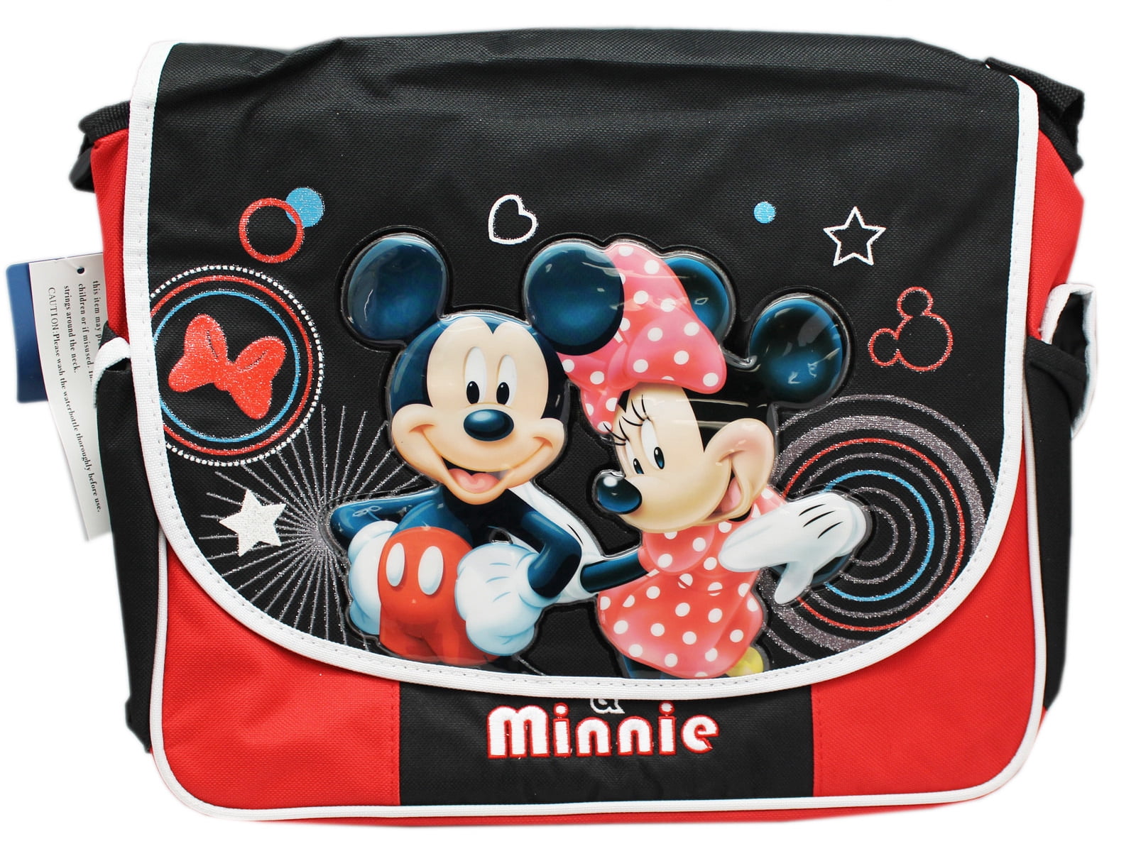 Disney Mickey et Minnie Mouse Messager Sac 2 Poches back to school supplies 