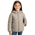 thumbnail image 3 of Busydd Girls Winter Coat 1-13 Years Comfortable Warm Solid Color Long Sleeve Boys Winter Coat Casual Hooded Zipper Puffer Jacket Little Girls Clothes with Pockets 7-8 Years, 3 of 8
