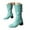 Green, variant on UngA Cowgirl Boots Mid Calf Cowboy Cowgirl Boots for Women: Western Country High Heel Boots Suede Zipper Mid Calf Booties Green,6.5