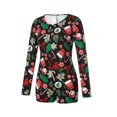 thumbnail image 2 of Liacowi Christmas Short Jumpsuits for Women Plus Size Cartoon Print Bodycon Long Sleeve Rompers Sexy Slim Fit Overalls Playsuit S-5XL, 2 of 9