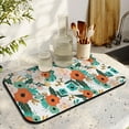 thumbnail image 3 of 2 Pack Washable Rubber Multicolored Flower Leaves Dish Drying Mats for Kitchen Counter Home Large Coffee Bar Pad Accessories and Decor for Utensils Stemware (2pcs 19.5''x12''), 3 of 6
