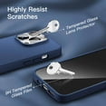 thumbnail image 4 of JETech [3 in 1] Silicone Case for iPhone 14 Pro 6.1-Inch, with 2-Pack Screen Protector and 2-Pack Camera Lens Protector, Full Coverage Tempered Glass Film, Shockproof Phone Cover (Cobalt Blue), 4 of 7