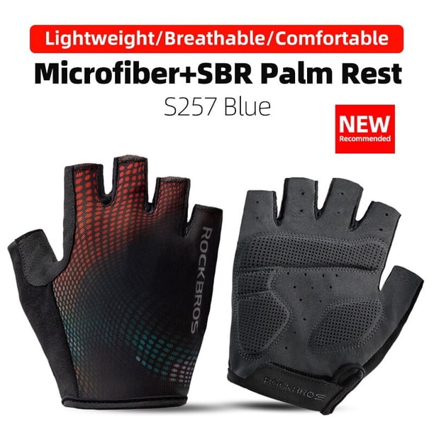 ROCKBROS ciclismo bicicleta guantes medio dedo a prueba de golpes transpirable MTB bicicleta de montaña guantes deportivos hombres mujeres equipo de ciclismo Tan Jianjun unisex
