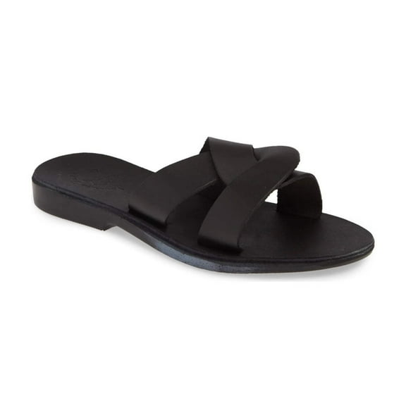Emily - Leather Crossover Strap Sandal | Womens Sandals