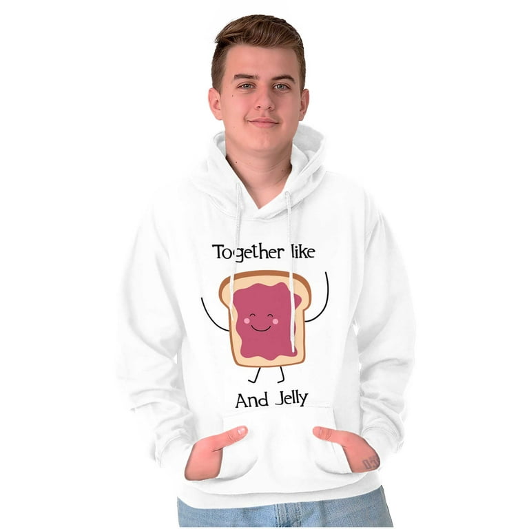 Kawaii Matching Couples Set PB and J Hoodie Sweatshirt Women Men Brisco Brands 2X