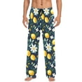 thumbnail image 7 of FORMRS Mens Pajama Pants with Pockets Sleepwear Lounge Bottoms Sizes S-2XL, Lemon Flowers, 7 of 7