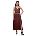 thumbnail image 3 of Moomaya WoMen's Sleeveless Maxi Dress With Trim Lace Spaghetti Strap Summer Wear, 3 of 6