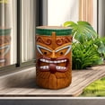 thumbnail image 2 of Large Tiki Statue, Outdoor Tiki Hawaii Side Table, Tiki Bar Decor, Tiki Table for Backyard Pool Indoor Bedroom Nightstand, Tiki Party Decor, 2 of 10