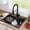 Black, variant on 32"L x 19"W Drop-In Single Bowl 16-Gauge Brushed Nickel Stainless Steel Kitchen Sink with Drain Assembly