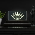 thumbnail image 2 of Eye 11.8" Contemporary Glam Acrylic Box USB Operated LED Neon Light, Yellow, 2 of 6