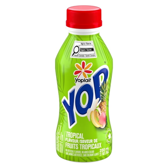 Yoplait Yop 1 % Yogourt à Boire, Tropical, Collations pour enfants, 200ml