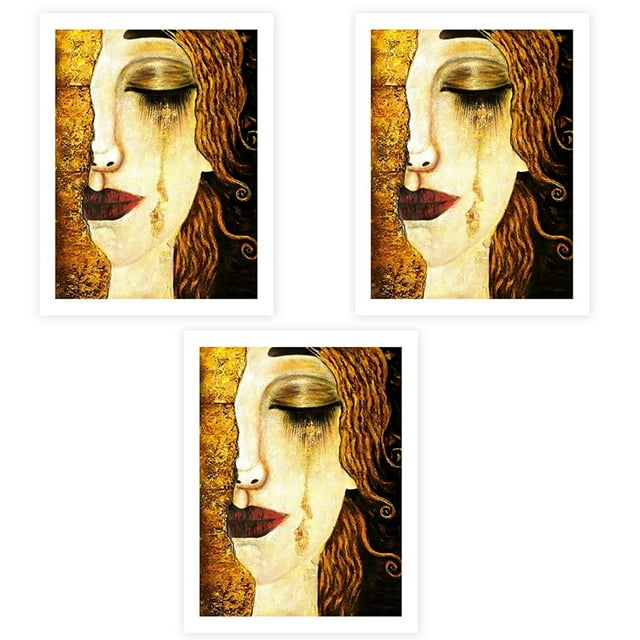 Bearachild 3 piezas de pintura para colgar en la pared sin marco, póster gráfico de figura, imagen de fibra química que no se desvanece, de moda para Decoración del hogar Bearachild HA010970-00