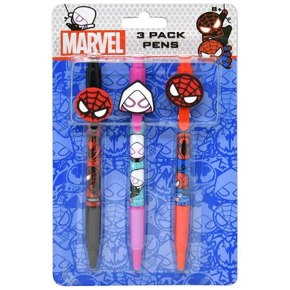 Bolígrafo Innovative Designs Spidey & Friends, paquete de 3 con clips