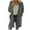 Gray, variant on Womens Oversized Fuzzy Cardigan Casual Solid Color Button Down Knee Length Jacket Tops With Pockets Navy