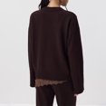 thumbnail image 4 of Long Sleeve Pullover Tops for Women, Trendy Going Out Sweater Top Casual Crew Neck Loose Fit Fall Winter Top M, 4 of 5